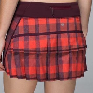 Lululemon Run Pace Setter Skirt Yama Check